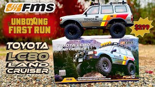 RC Unboxing!  FMS Toyota LC80 Land Cruiser \u0026 First Run 👍