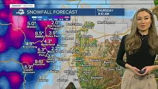 Localized blizzard conditions in foothills, warmup begins in Denver and plains