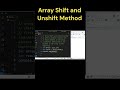 Array Shift and Unshift Method in JavaScript