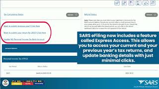 How to Update your Banking Details on eFiling using Express Access