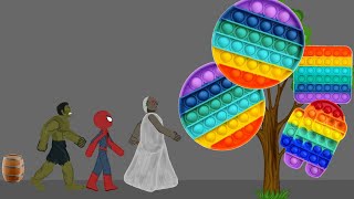 Doctor Granny vs Hulk, Spiderman Injunction Tree Funny Animation