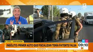 Dos detenidos en fiscalización en San Ramón por falsificar placas patentes | Tu Día | Canal 13