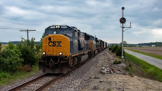 Chasing CSX 4771 Flared Mac \u0026 PRLX 4685 former CSX SD70M on M574 from Osgood to Aurora Indiana!