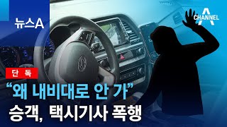 [단독]“왜 내비대로 안 가”…요금 안 내고 도주한 승객, 택시기사 폭행 | 뉴스A