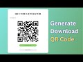 QR Code Generator using HTML, CSS and JavaScript | Generate and Download QR Code