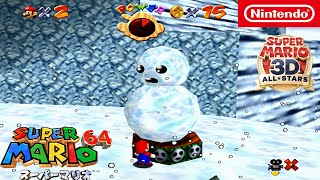 【寒い寒いマウンテン】ゴロゴロ雪ダルマ(スーパーマリオ64)『スーパーマリオ 3Dコレクション』