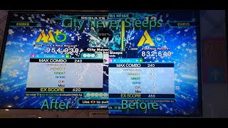 [DDR A20 PLUS] City Never Sleeps [Basic 7] Before \u0026 After