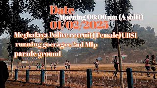 Meghalaya Police Recruit Running || Female UBSI || Morning A Shift 2025 Feb 01 (@Meghalayaforce )