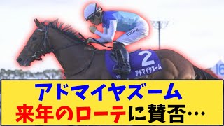 【競馬】「アドマイヤズーム 来年のローテに賛否…」に対する反応【反応集】