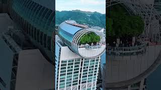 On the skybridge of Raffles City #skyscraper #dronevideo