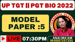 MODEL PAPER 5 || UP TGT PGT 2022 EXAM || BY ANJU MAM #chandraclasses #9264915953