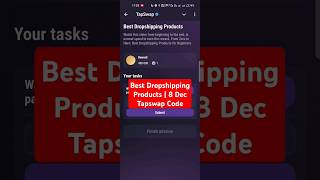 Best Dropshipping Products | Tapswap Code | From Zero to Hero: Best Dropshipping Products