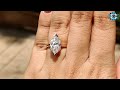 3.36 carat colorless dutch marquise cut moissanite v prong solitaire ring hidden infinity ring