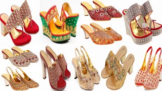 bridal heels 2022||bridal sandals for wedding ||  bridal wedges||indian ethnic bridal heels