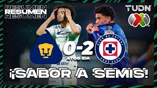 Resumen y goles | Pumas 0-2 Cruz Azul | CL2024 - Liga Mx - 4tos IDA | TUDN