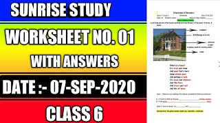 Worksheet no. 01 sub :- English Class 6 DOE CBSE NCERT BOOK DELHI