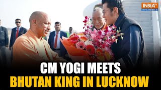 UP CM Yogi Meets Bhutan King Jigme Khesar Namgyel Wangchuck in Lucknow