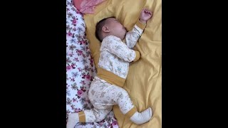 我都害怕她睡着睡着跑起来了#人类幼崽 #幼崽的迷惑行为 #有个精力旺盛的宝宝是什么体验 #当妈的都懂 #当我娃睡着以后的样子