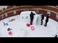 edmonton students build an igloo