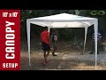 Timelapse 10' x 10' Canopy Setup Party Tent Installation Assembly DIY