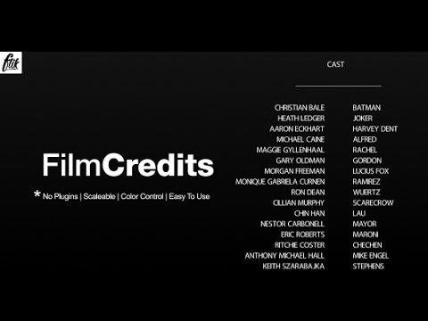 Film Credits (After Effects Template) - YouTube