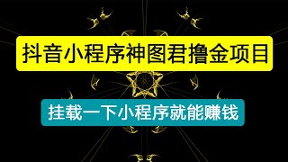 抖音小程序神图君撸金项目，用手机每天拍个手型挂载一下小程序就能赚钱