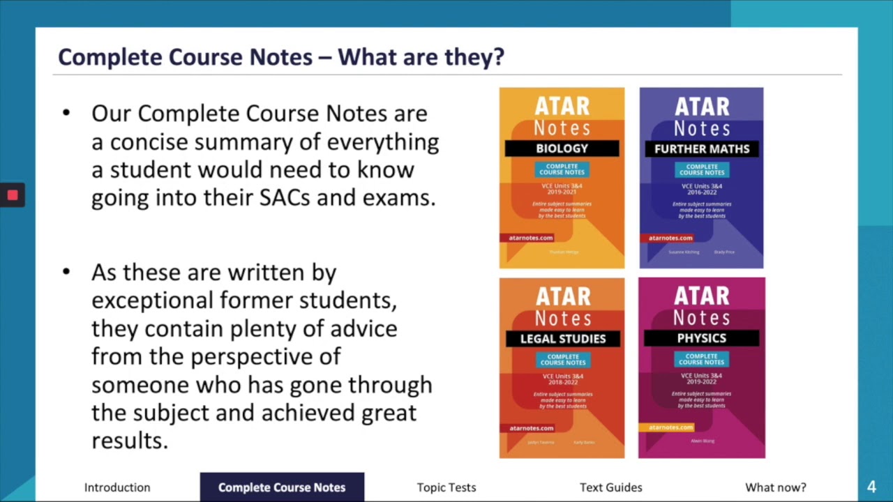 ATAR Notes VCE Complete Course Notes - Explained - YouTube