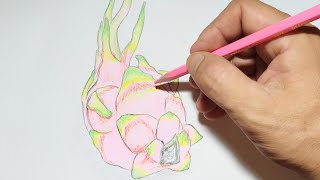 Cara simple menggambar buah naga