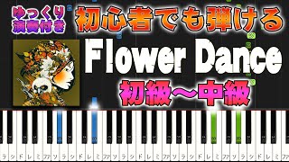 Flower Dance - DJ OKAWARI - Easy Piano Tutorial [Piano Arrangement]