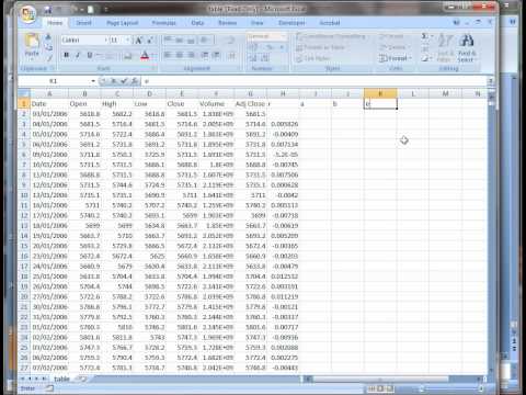 How to perform timeseries forcast and calculate root mean square error in Excel.