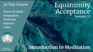 Introduction to Meditation Session #17: Equanimity - Acceptance