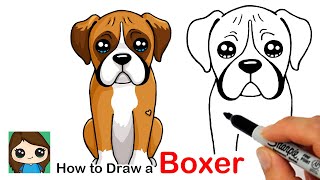 How to Draw a Boxer Puppy Dog Easy