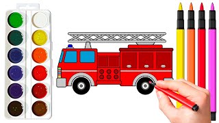 How to color a fire truck.