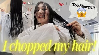 Eng)✂️Haircut + English Only Challenge💬 10년만에 자르고 왔어요.