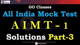 All India Mock Test 1 - Solutions Part 3 | GATE CSE 2024 | GO Classes AIMT -1 | Deepak | WITH NOTES