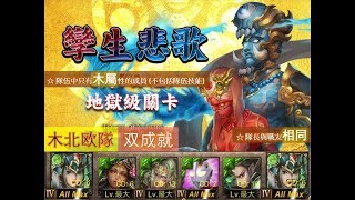 【神魔之塔】の地獄級【孿生悲歌 實驗體的不幸 地獄級 畸孿共生 ‧ 派拉瓦與南迪】「木究極北歐神隊」全木屬隊與戰友相同双成就