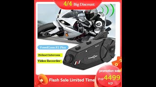 FreedConn R1 Plus Bluetooth Motorcycle Helmet intercom Headset