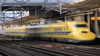 923系T4編成　ドクターイエロー　豊橋駅到着から発車までのシーン