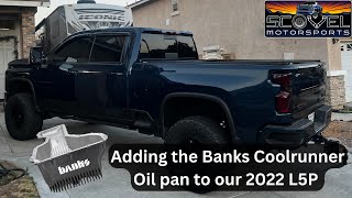 Adding the Banks Power CoolRunner Oil Pan to our 2022 Chevy 3500HD L5P Duramax !!!