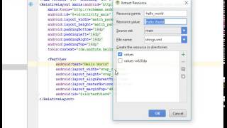 How to extract String as a Resource in Android Studio