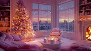 Warm Holiday Ambience to Relax & Unwind 🎄 Cozy Christmas Room with Fireplace & Candlelight