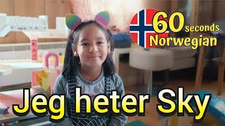 Learn Norwegian today, Lesson 1 : Jeg heter Sky Ingjebjørg