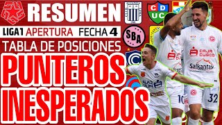 RESUMEN y TABLA DE POSICIONES  ▶▶ Fecha 4 ⚽ TORNEO APERTURA 🏆 LIGA 1 BETSSON 2022 | Primera Perú