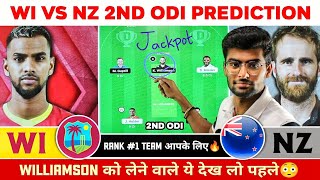 WI vs NZ Dream11 Prediction | WI vs NZ Dream11 Team | 2ND ODI Dream11 Team | WI vs NZ ODI Team
