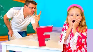 Nastya and her funny professions for kids