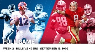 Jim Kelly vs. Steve Young Shootout | Bills vs. 49ers Week 2, 1992 | NFL Full Game