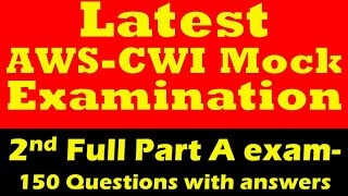 AWS CWI Part A mock examination with latest questions and answers  Part 2