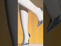 silver heels u0026 white pantyhose tights foot legs