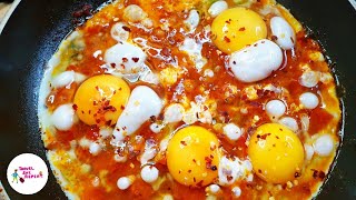 Turkish Eggs For Breakfast | Turkish Food Recipes | #Shorts |