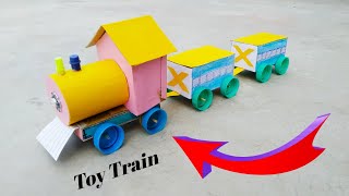Amazing Cardboard Thomas Train Made at Home With Recyclable Materiels | Toy Train Car from DC Motor